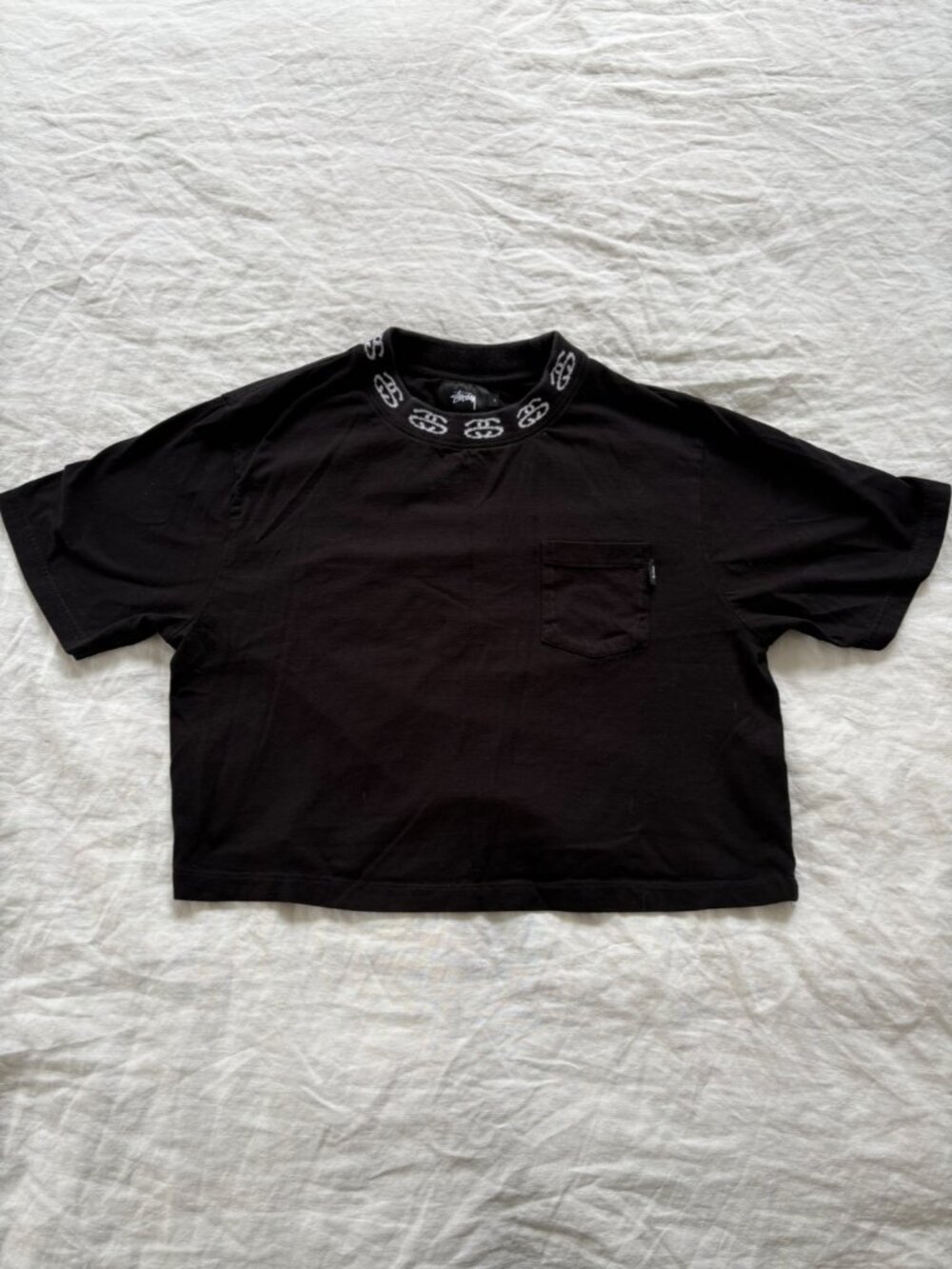 Stüssy Collar Logo Shirt Cropped